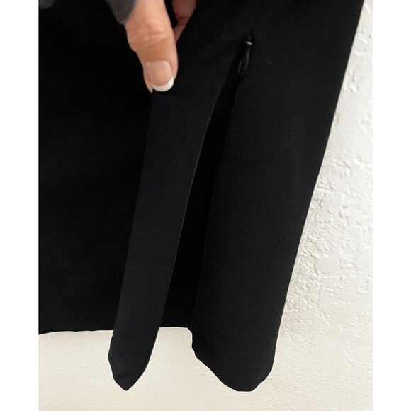 Eileen Fisher Womens Petite Shift Midi Tank Dress Viscose Slit Black Classic Med - Picture 4 of 7